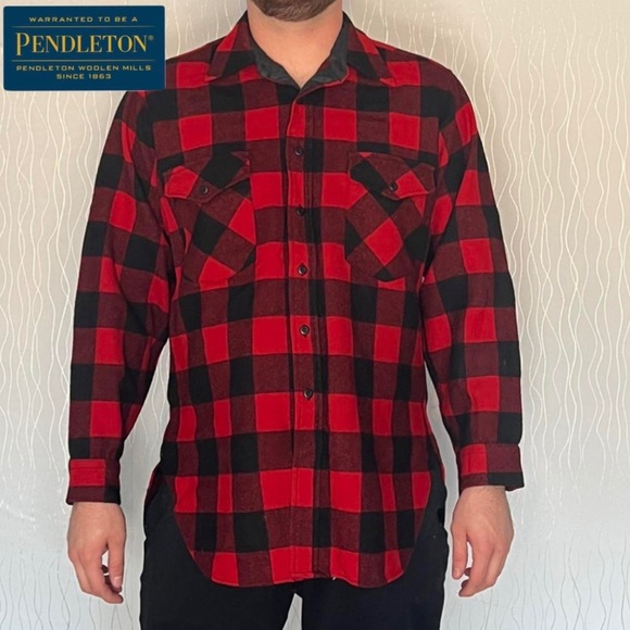 Virgin Wool Pendleton Classic Lumberjack Flannel - Picture 1 of 7